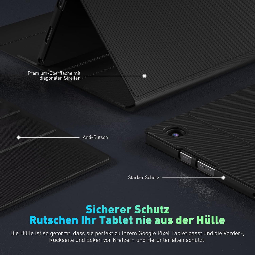 DoohowCase Bluetooth Tastatur Hülle mit Trackpad für Google Pixel Tablet 11 Zoll 2023, wiederaufladb