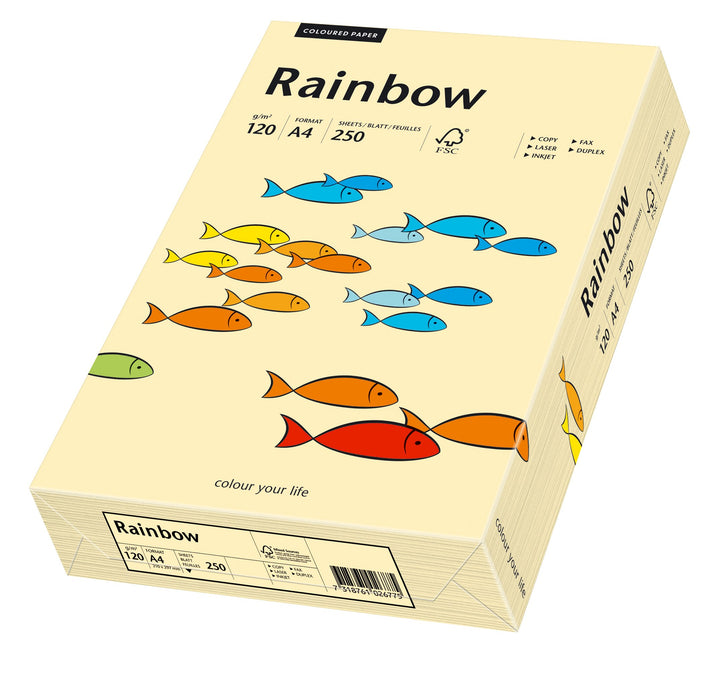Papyrus 88042280 Druckerpapier Rainbow 120 g/m², A4 250 Blatt chamois