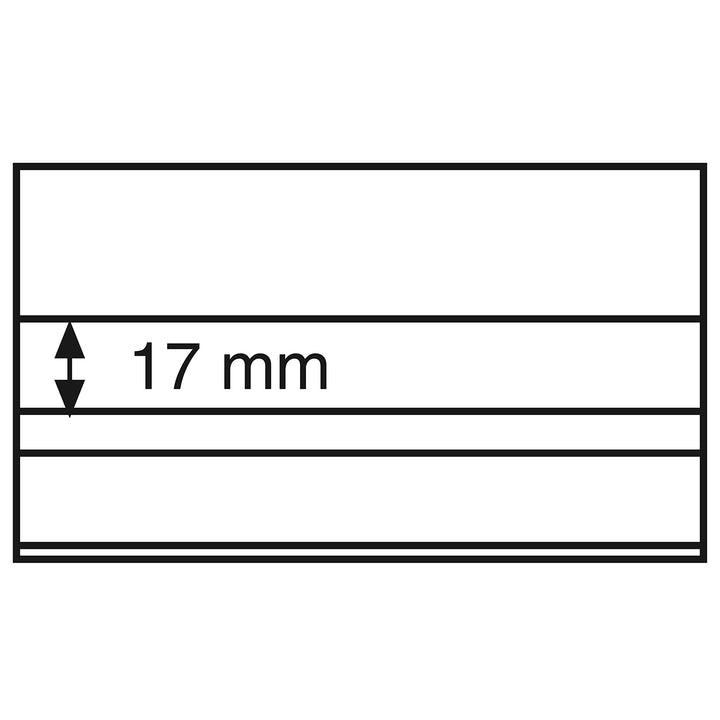 Leuchtturm 341463 Chips Standard PVC 148 x 85 mm, 2 Band. transp. Prot. Pappe schwarz, Paket DE100 K