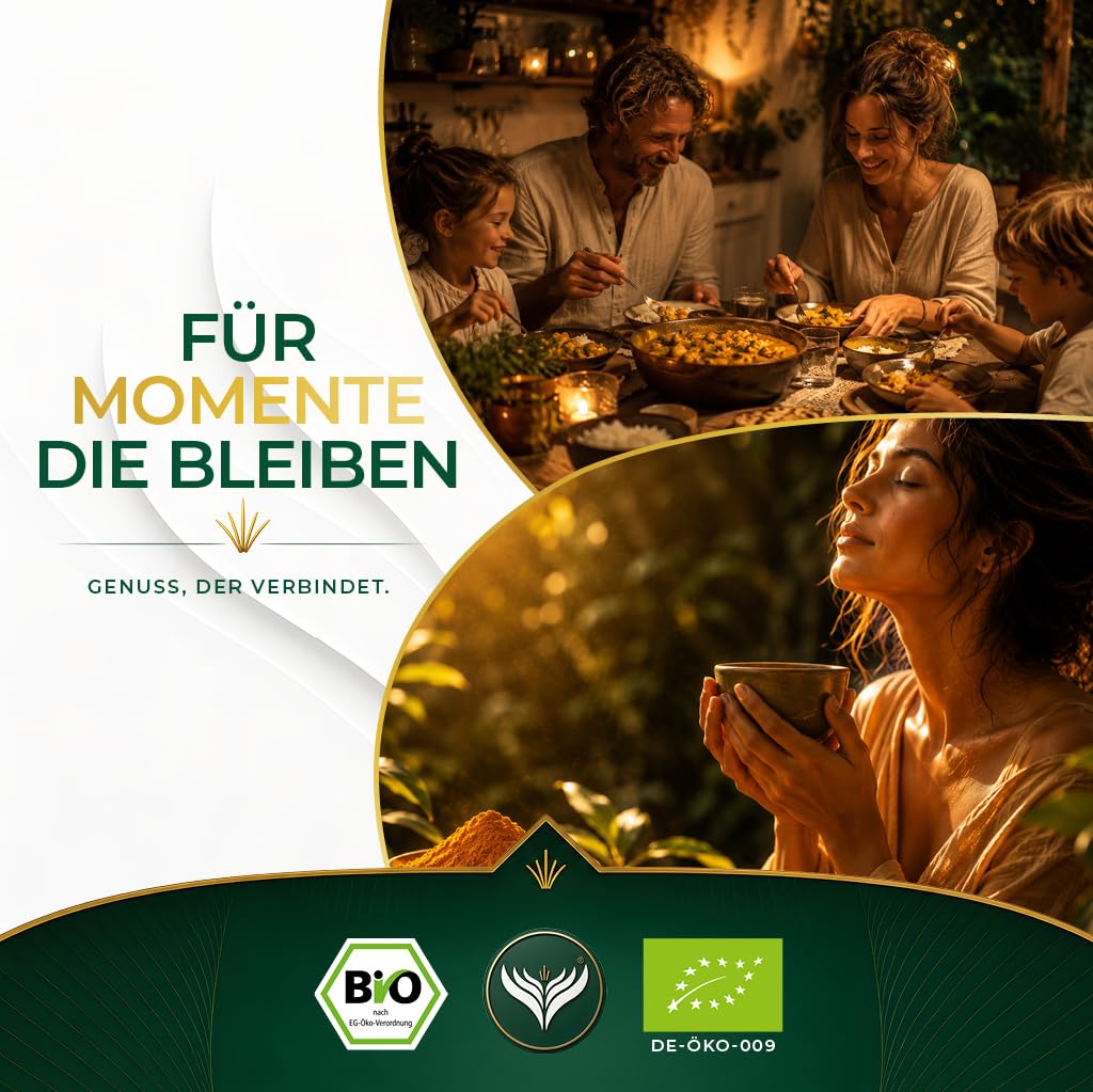 Azafran BIO Kurkuma Pulver, Kurkumawurzel fein gemahlen, Kurkumapulver als Gewürz oder für Curcuma T