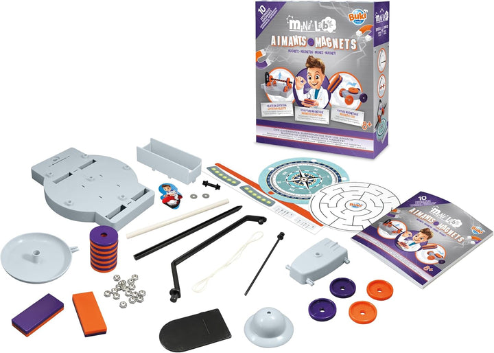 BUKI 3018 - Mini Lab – Magnete | Wissenschaftsset mit 10 Experimenten zu Magnetismus | Lernspielzeug