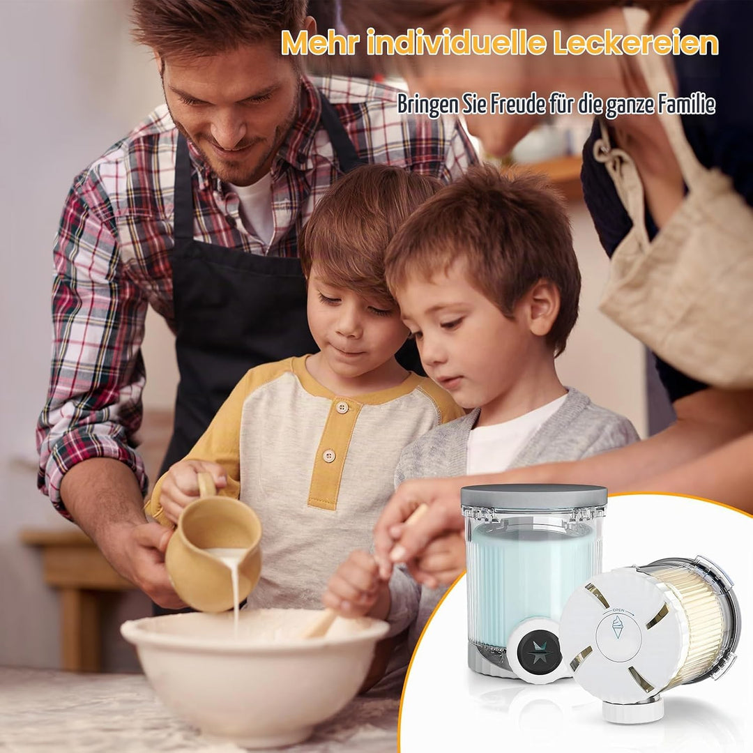 2 Stück Behältern für Ninja Swirl CREAMi, Kompatibel mit Ninja Creami NC701EU NC700 Serie Softeismas
