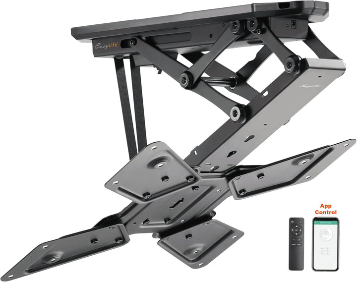 EasyLife TV Deckenhalterung für Fernseher elektrisch schwenkbar + Smart Home Integration, VESA Halte