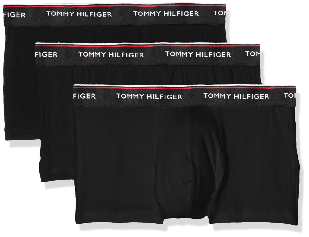 Tommy Hilfiger Herren 3er Pack Boxershorts Low Rise Trunks Baumwolle S Schwarz (Black), S Schwarz (B