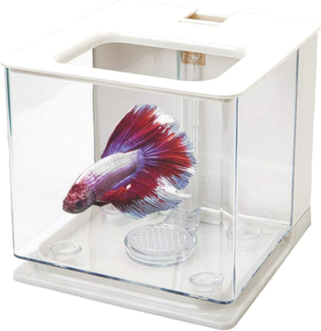 Hausdec Aquarium, leicht zu wechseln, Acryl, Kunststoff, selbstreinigend, für Aquarium (weiss)