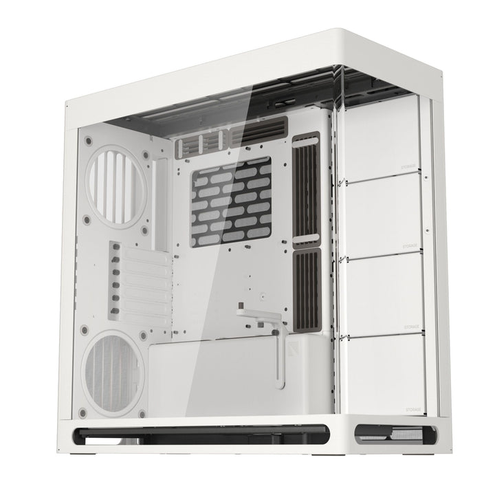 HAVN HS 420 Dual-Chamber ATX Mid Tower PC Gehäuse Weiss | Hybrid-Design, 11x 140mm Lüfter & 3X 420mm
