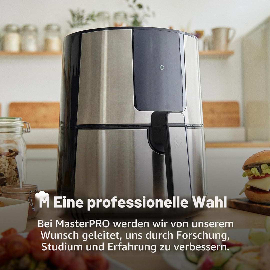 MasterPRO Rocket 360 | Hot Air Fryer | 3.6 L Capacity and 1500 W Power | LED Touch Screen and Non-St