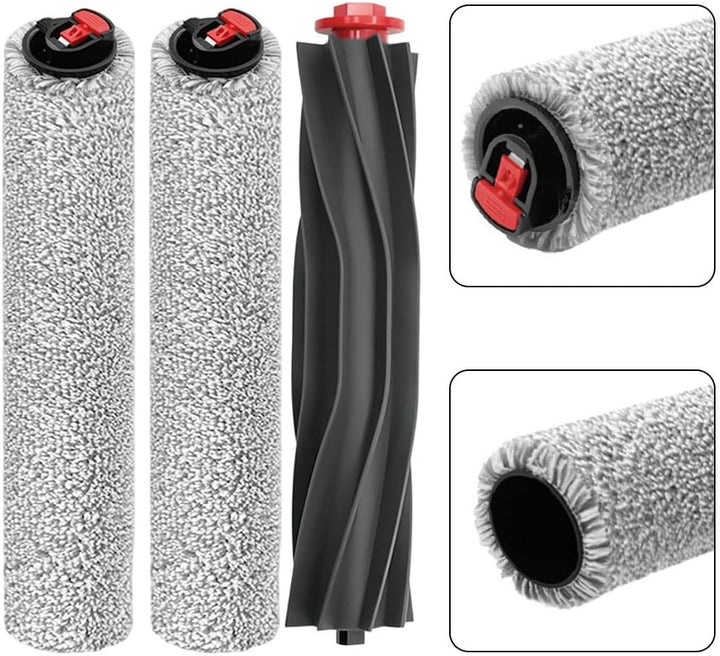1 Rollbürste mit 2 Rollen Wischmopp Kit Ersatzteil für eufy Zubehör Kit für Omni S1 Pro, S1