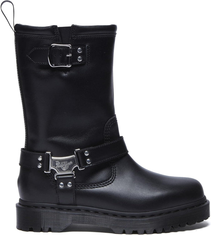 Dr. Martens Unisex-Erwachsene Anistone Hi Motorradstiefel 39 EU Schwarz, 39 EU Schwarz