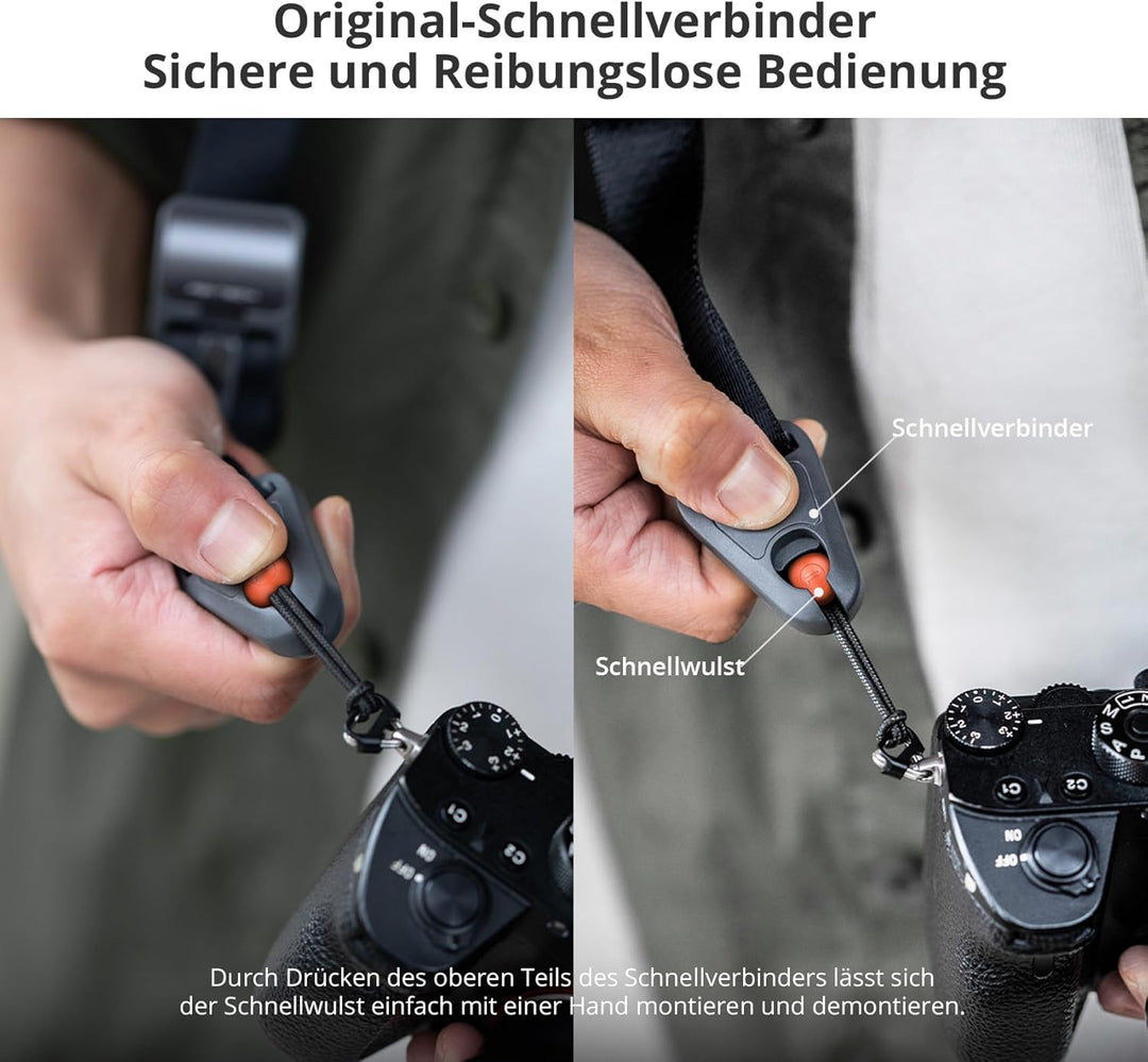 PGYTECH Kameragurt mit Schnellverschluss für Fotografen, verstellbarer Kamera-Schultergurt, Dunkelbl
