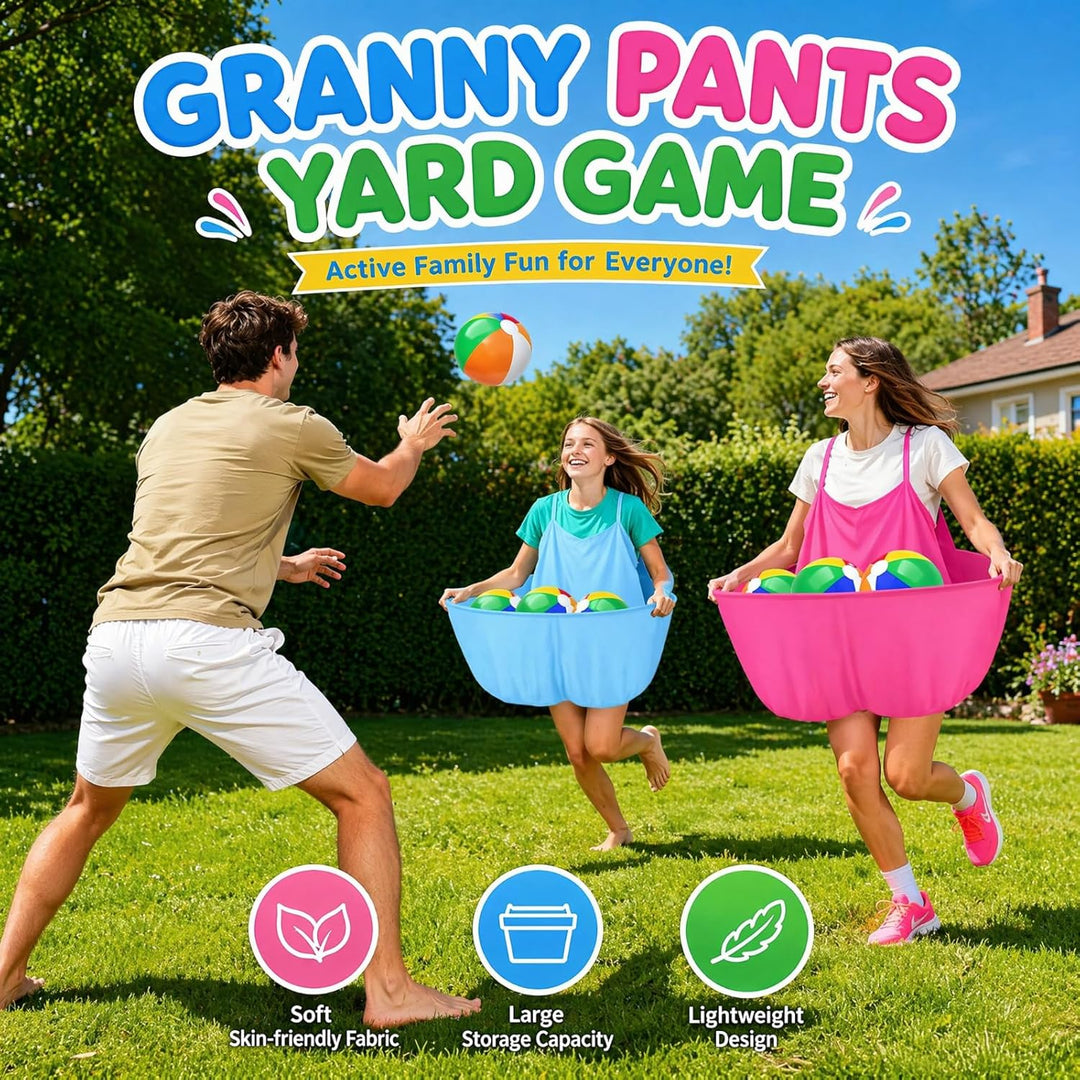 Granny Pants Gartenspiel 2er-Pack mit 8 Bällen, Gartenspiele Outdoor Spiele Wurfspiele für Erwachsen