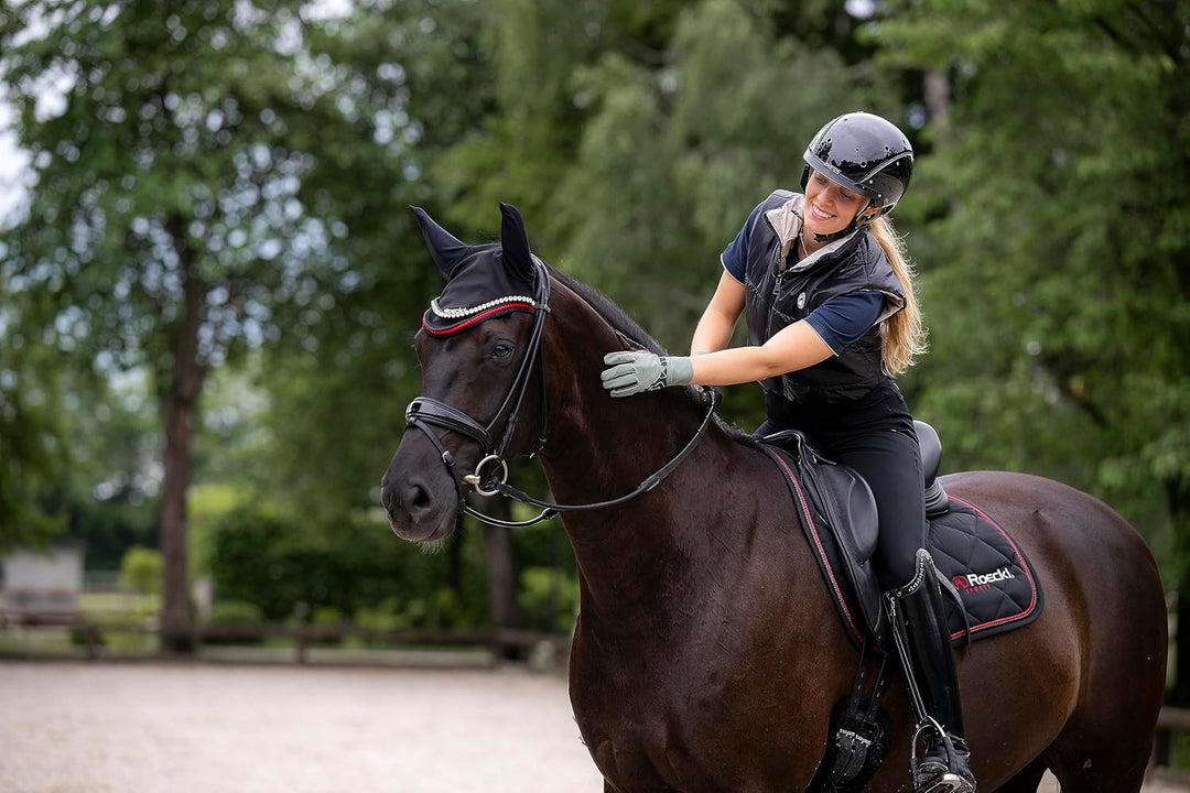 Roeckl Sports Reithandschuh Melbourne, Turnier Sommer Handschuh, 3 Farben, Grösse 6-11 8 Traube, 8 T