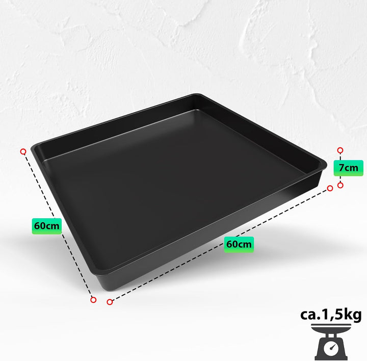 BigDean 2X Allzweckwanne 60x60x7cm ideal als Grillrost Wanne