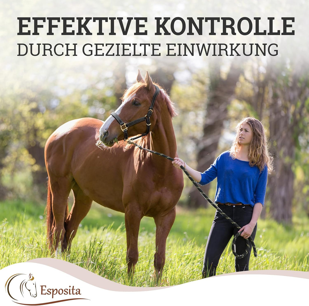 Esposita anatomisches Lederhalfter Deluxe Halfter aus Leder für Pferde Stallhalfter Pferdehalfter -