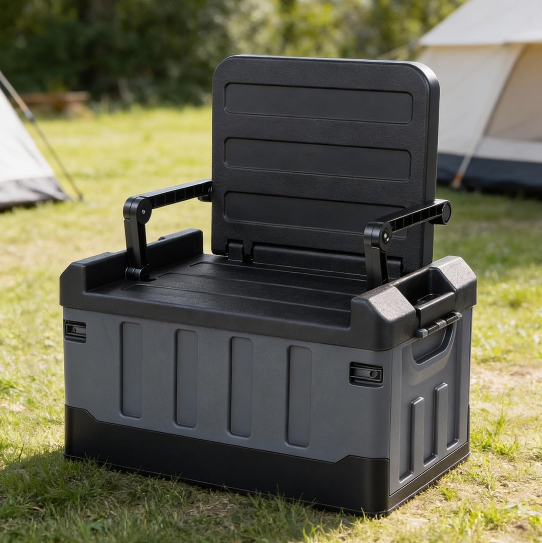 Kofferraum Organizer, Zusammenklappbarer Auto Organizer Kofferraum mit Deckel 59 * 35 * 64cm Autobox