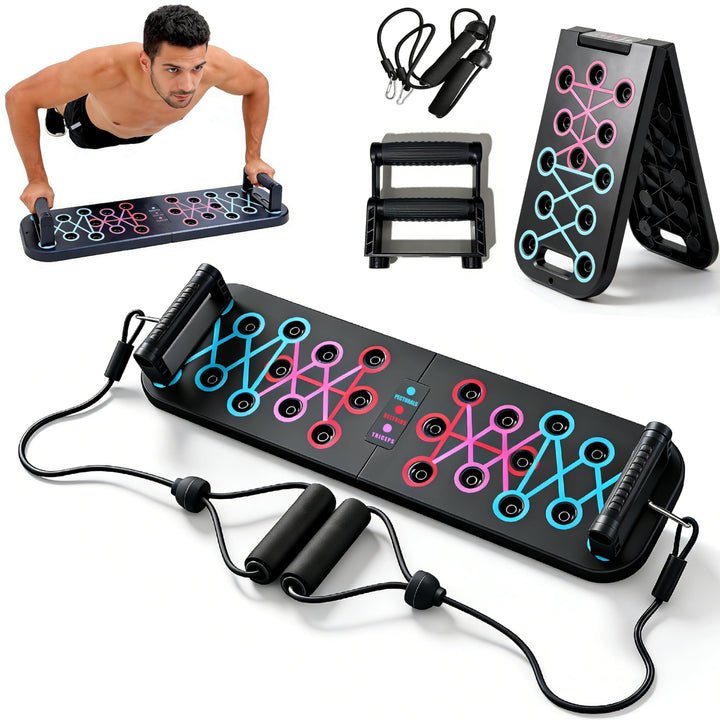 Premium Liegestützbrett Set 2025 – Innovatives 12-in-1 Push Up Board,Liegestütze Brett Faltbares mit