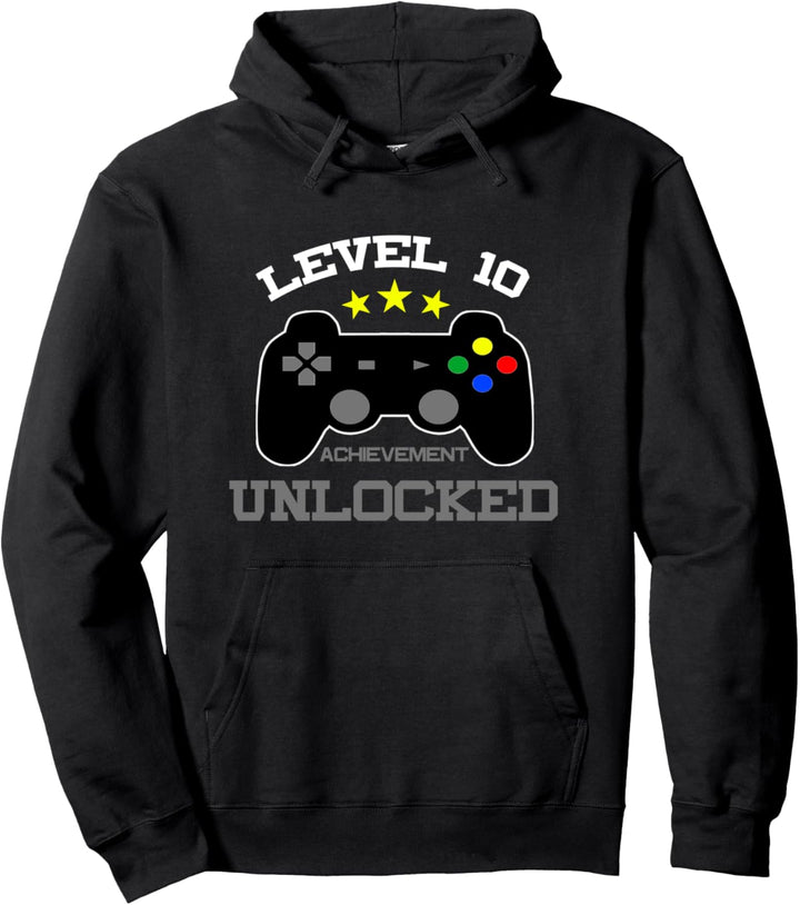 Grafik zum 10. Geburtstag - Level 10-Erfolg freigeschaltet Pullover Hoodie