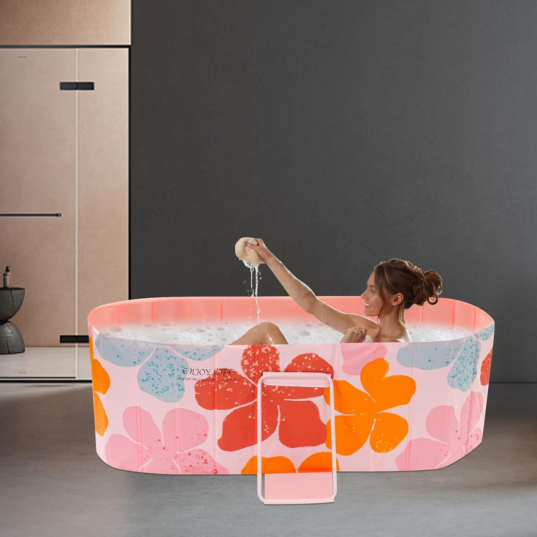 Faltbare Badewanne für Erwachsene 150cm - 2in1 Eisbad & Warmwasser - Tragbare Freistehende Wanne, Mo
