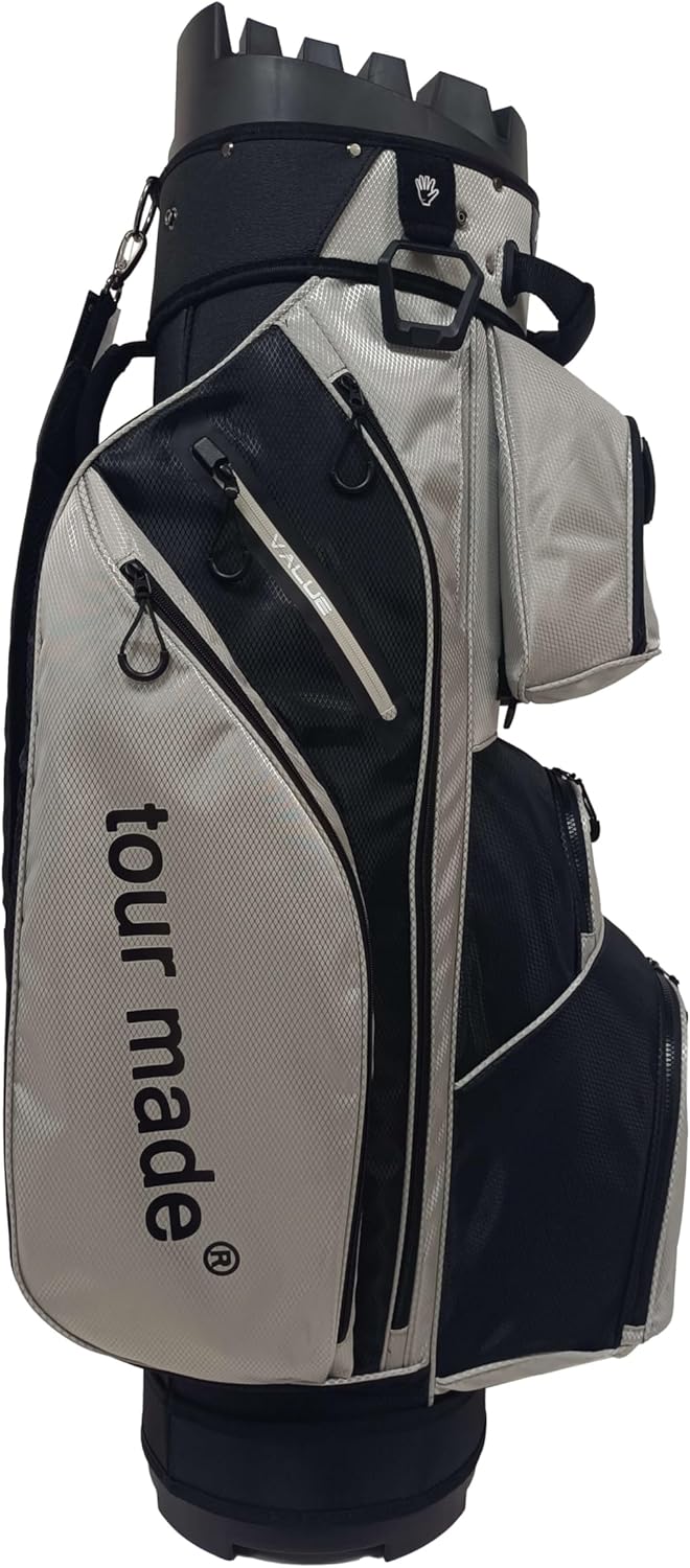 Tour Made Golfbag Cartbag ohne Schlägerklappern I grosses Kühlfach I Herren &amp; Damen I Golf Bag mit O
