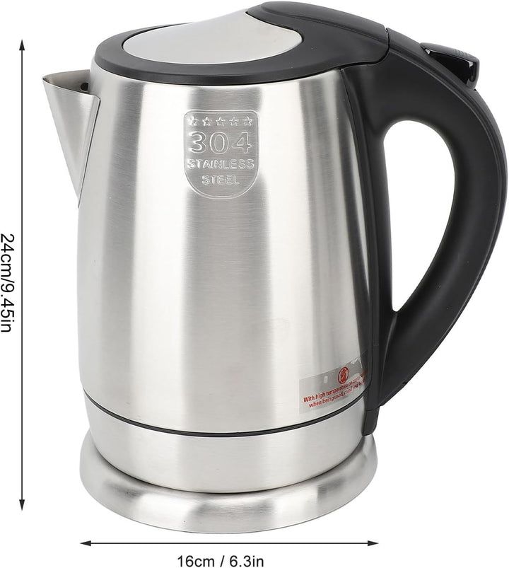 Elektrischer Wasserkocher aus Edelstahl 304, 1,8 L, Schnell Kochend, Automatische Abschaltung, 220 V