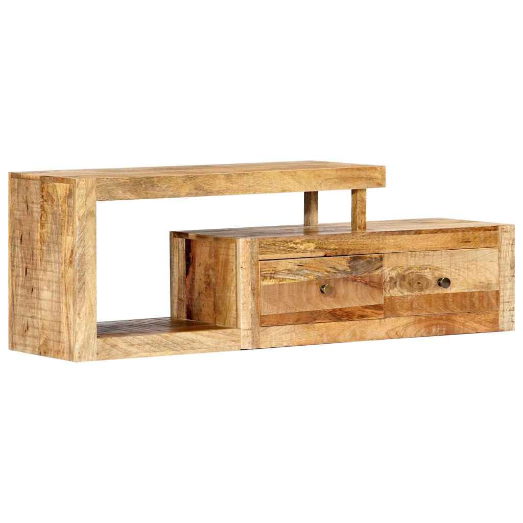 vidaXL Mangoholz Massiv TV Schrank mit 2 Schubladen 1 Fach TV Möbel Tisch Board Lowboard Fernsehtisc