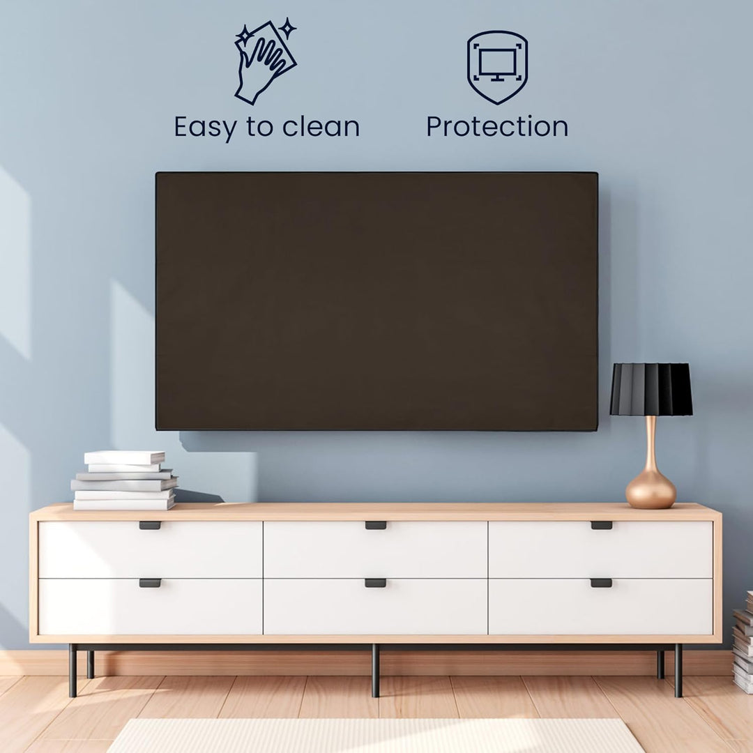 kwmobile 75" TV Abdeckung Indoor - Fernseher Hülle Bildschirmschutz Abdeckung - TV Bildschirm Staubs