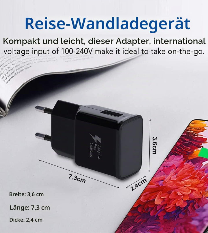 2-Pack Ladegerät mit Ladekabel Kompatibel mit Samsung Galaxy S8, S8 Plus, S9, S9 Plus, S10, S10 Plus