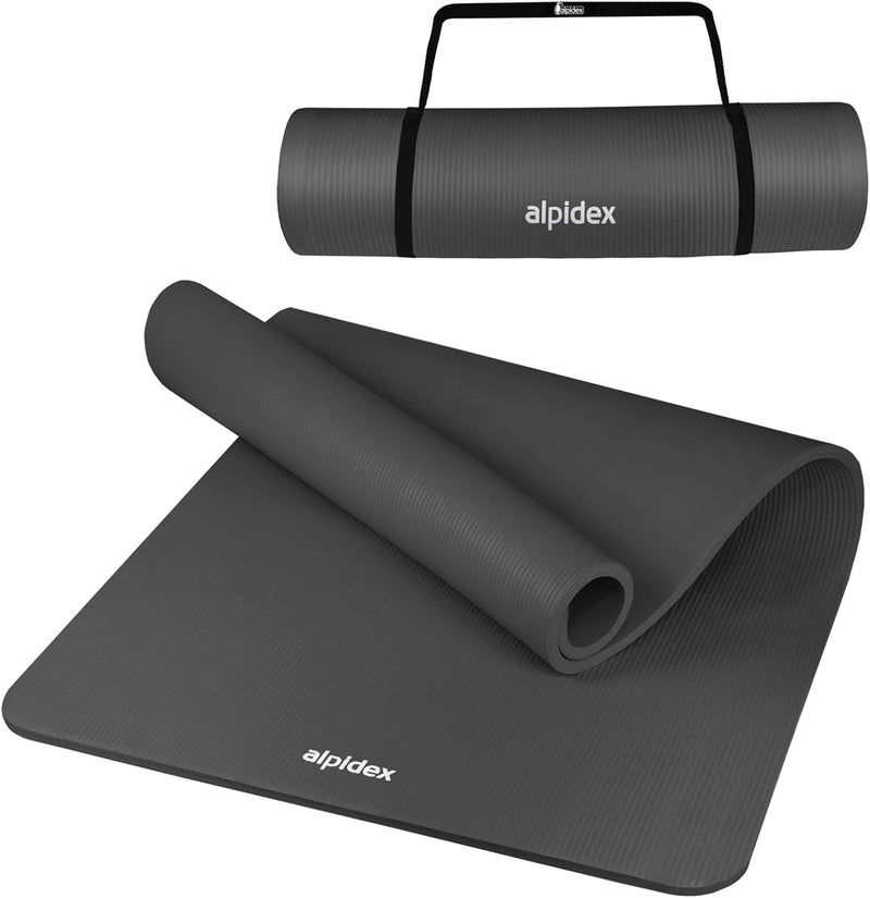 ALPIDEX Yogamatte Extra Dick 1,5cm Gymnastikmatte 3 Grössen rutschfest Phthalatfrei Fitness Matte Tr