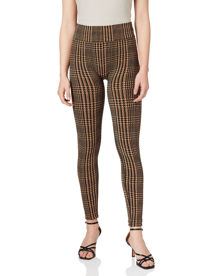Heart And Soul Damen Leggings Donna-Houndstooth Sportgamaschen S Schwarz, S Schwarz