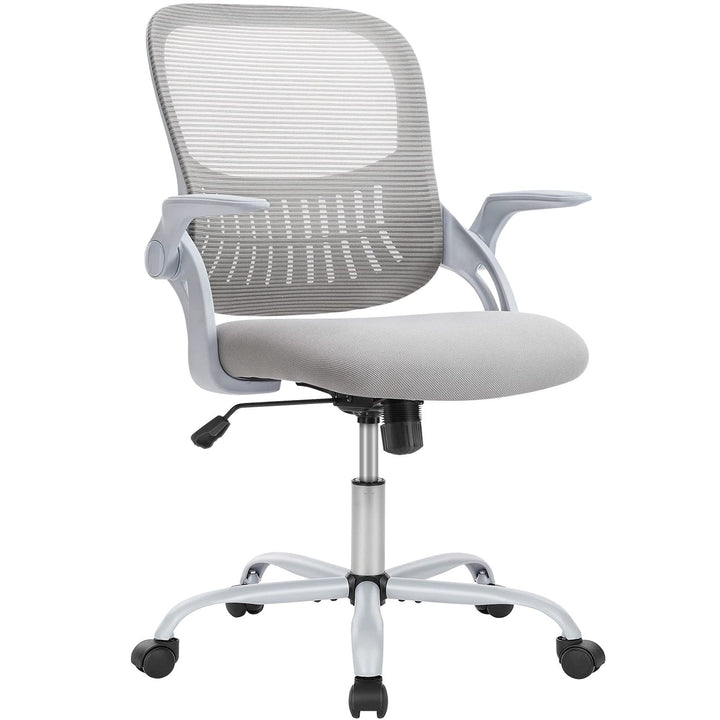 DUMOS Bürostuhl Ergonomisch, Schreibtischstuhl mit Lendenwirbelstütze, Verstellbaren Armlehnen Drehs