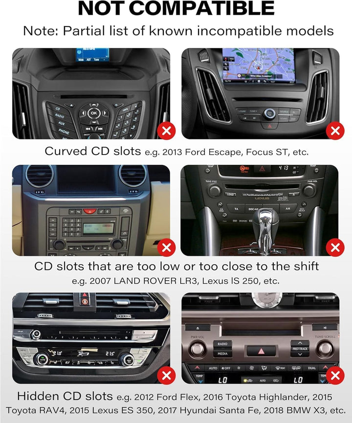 APPS2Car Magnetischer Universal-CD-Telefonhalter Auto, CD-Telefonhalter mit CD-Schlitz,Handyhalter C