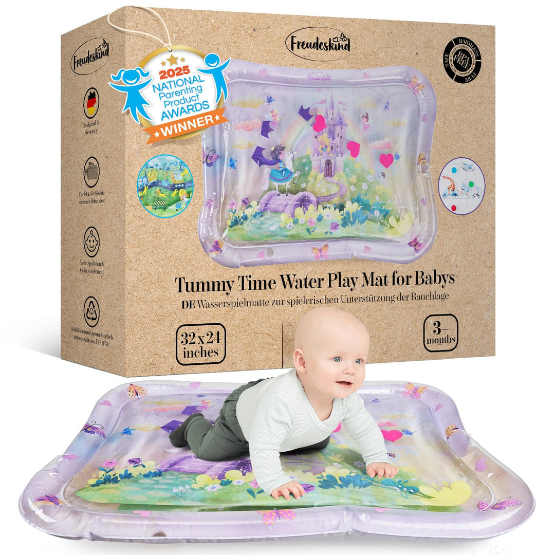 Freudeskind TummyTime Wassermatte XXL by, Baby Wasserspielmatte, 100% Phtalate- & BPA-frei ab 0, 3,