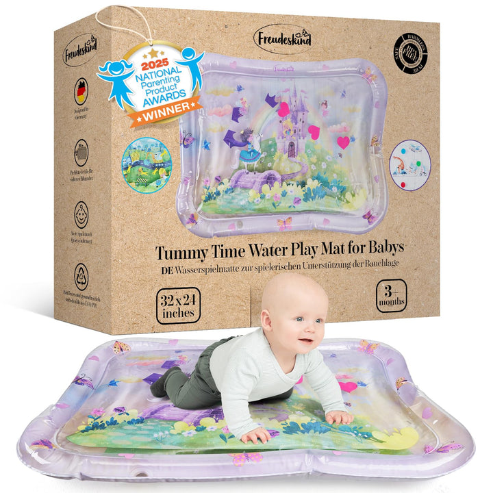 Freudeskind TummyTime Wassermatte XXL by, Baby Wasserspielmatte, 100% Phtalate- & BPA-frei ab 0, 3,