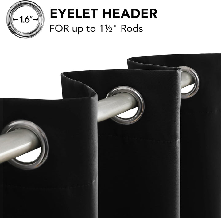 Deconovo Vorhänge Blickdicht Ösen Gardinen Thermovorhang Kälteschutz Winter, 160x107 cm(HöhexBreite)