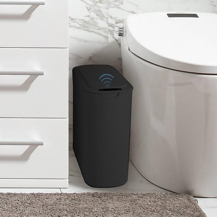 LIROPAU Abfalleimer für Badezimmer, 25 l, automatischer Kücheneimer mit Deckel, wasserdicht, elektri
