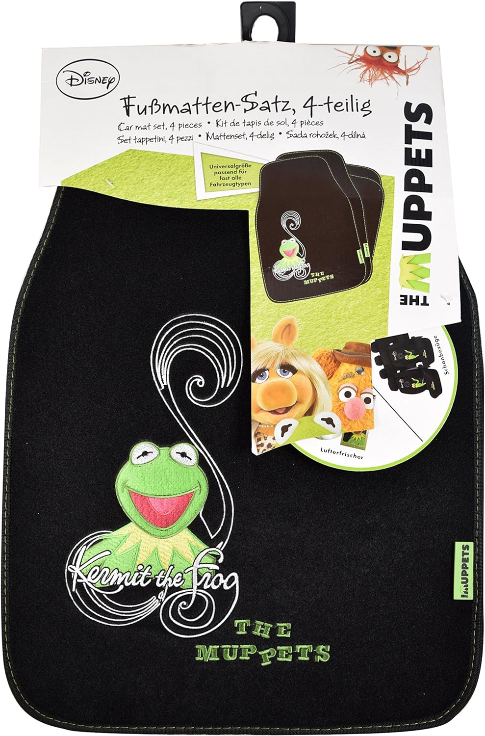 The Muppets Auto Fussmatten Set Bestickt 4-teilig, Auto Teppich universal, Automatte rutschfest, Sto