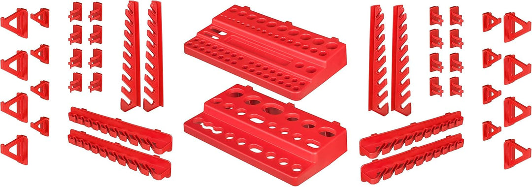 PAFEN Lagersystem 780x1728mm Stapelboxen Wandregal 20 Halterungen Sichtlagerkästen Schüttenregal 50