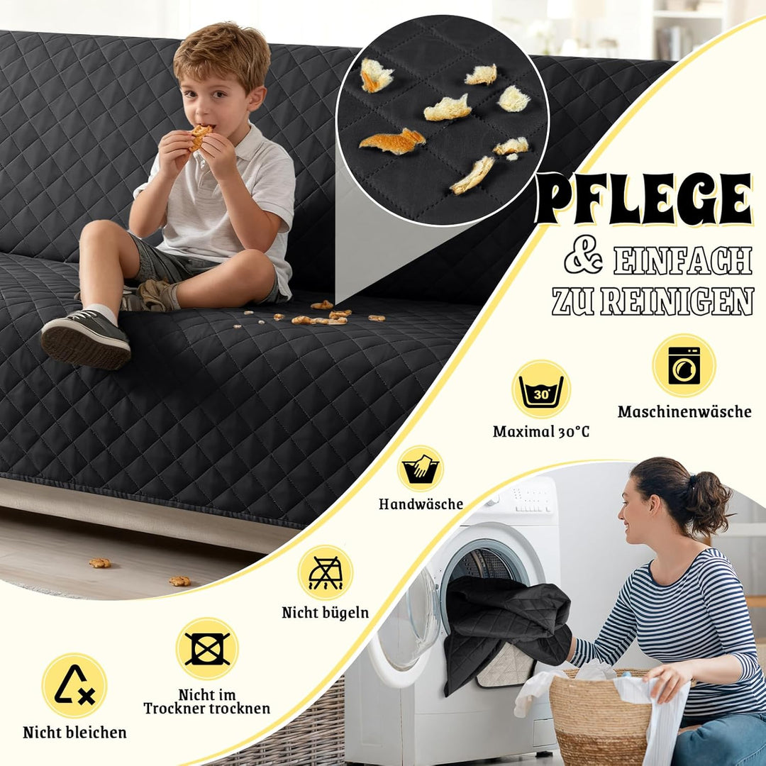TAOCOCO Sofa Überzug, Sofabezug Wasserdicht Mit Gummiband，Wohnzimmer Anti-Rutsch Gepolsterter Sofasc
