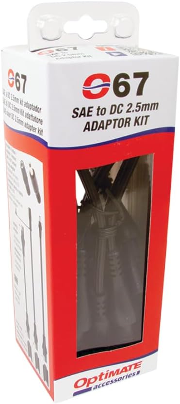 TecMate OptiMATE CABLE O-67, Adaptersatz, 3-teilig, SAE auf DC 2,5 mm OptiMATE Witterungsbeständige