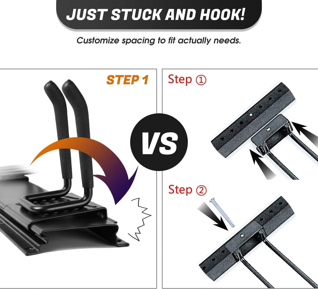 Odoland Skiaufbewahrung Skihalter für 2-6 Paare Ski Snowboard Rack Wandhalterung, Haus und Garage Sk