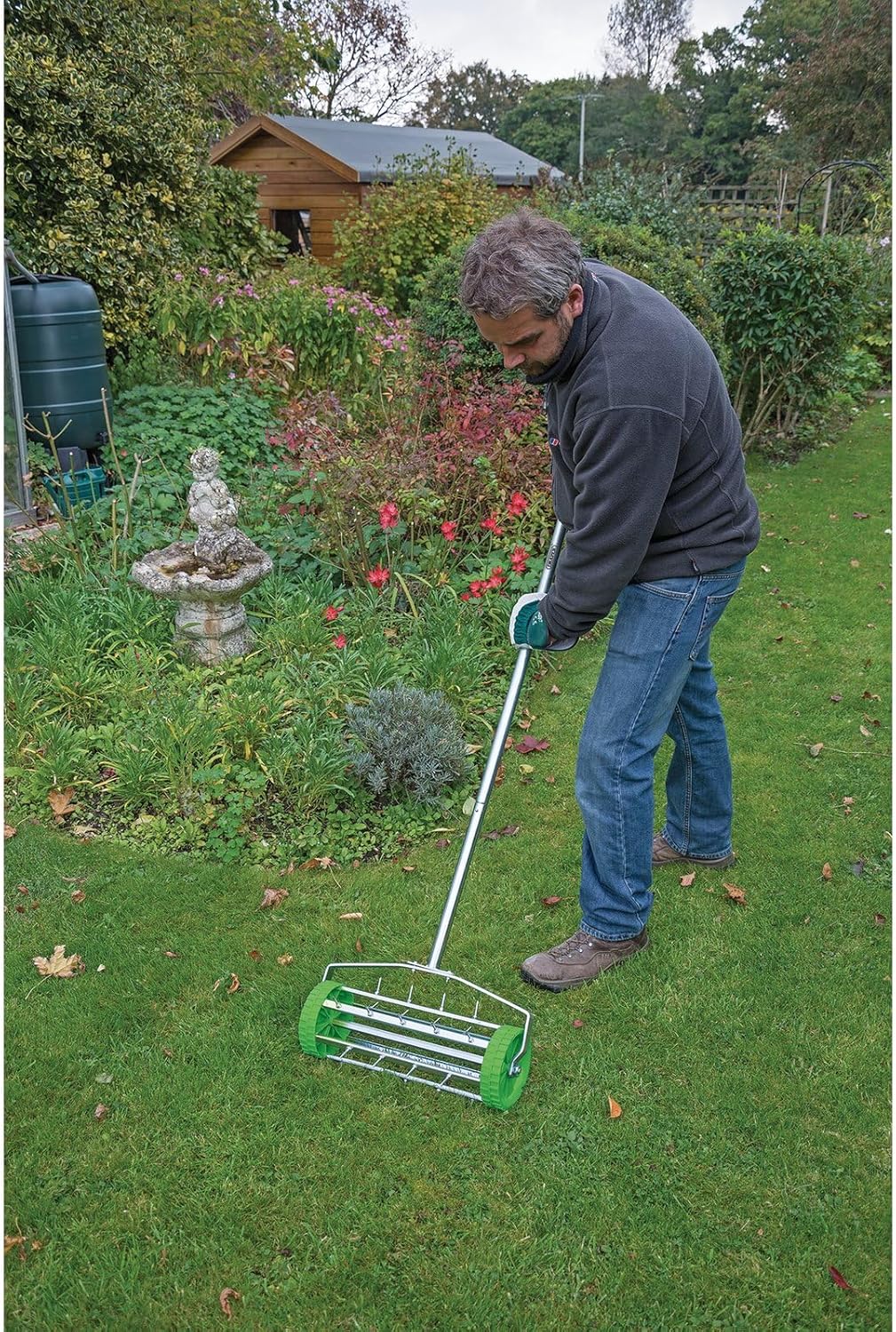 Draper Rollender Rasenlüfter mit 450 mm Stacheltrommel — 83983 — für Gartengrasbelüftung mit 33 mm Z