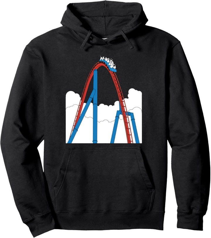 Achterbahn Drop Achterbahn Freizeitpark Attraktionen Pullover Hoodie