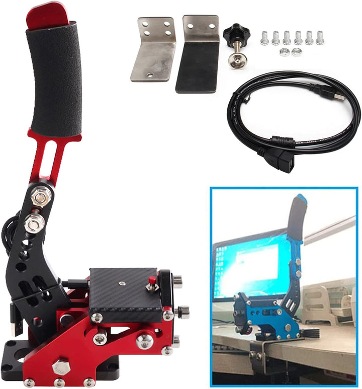 Bruce & Shark USB Handbremse Handbrake with Fixed Base für Racing Games Wheel Stand G29 für PS4/PS5
