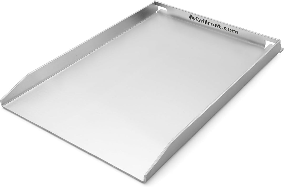 Grillrost.com Das Original Edelstahl Grillplatte | Plancha 45x30cm - passend für Napoleon Rogue (mit
