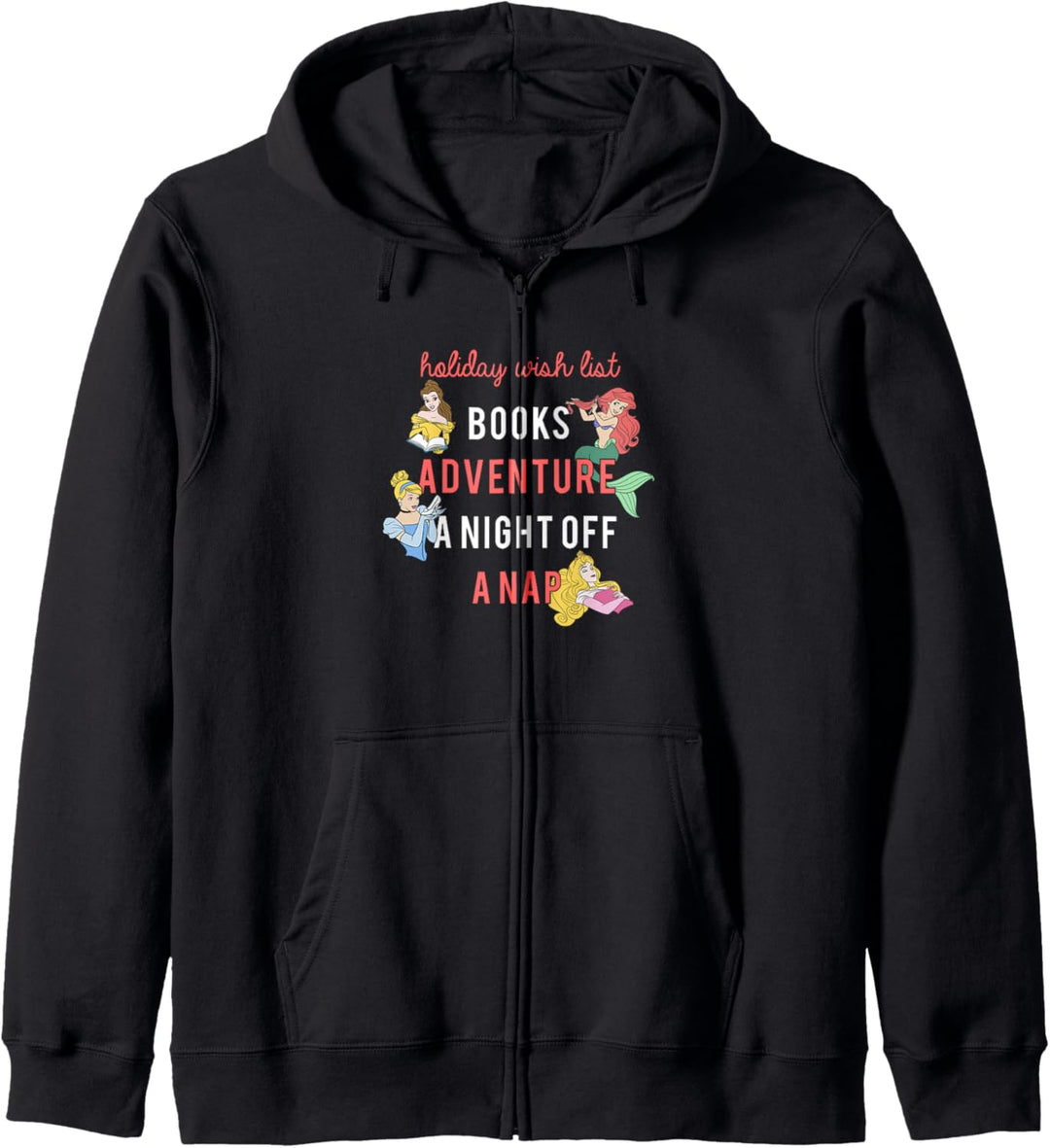 Disney Princess Holiday Wish List Word Stack Kapuzenjacke