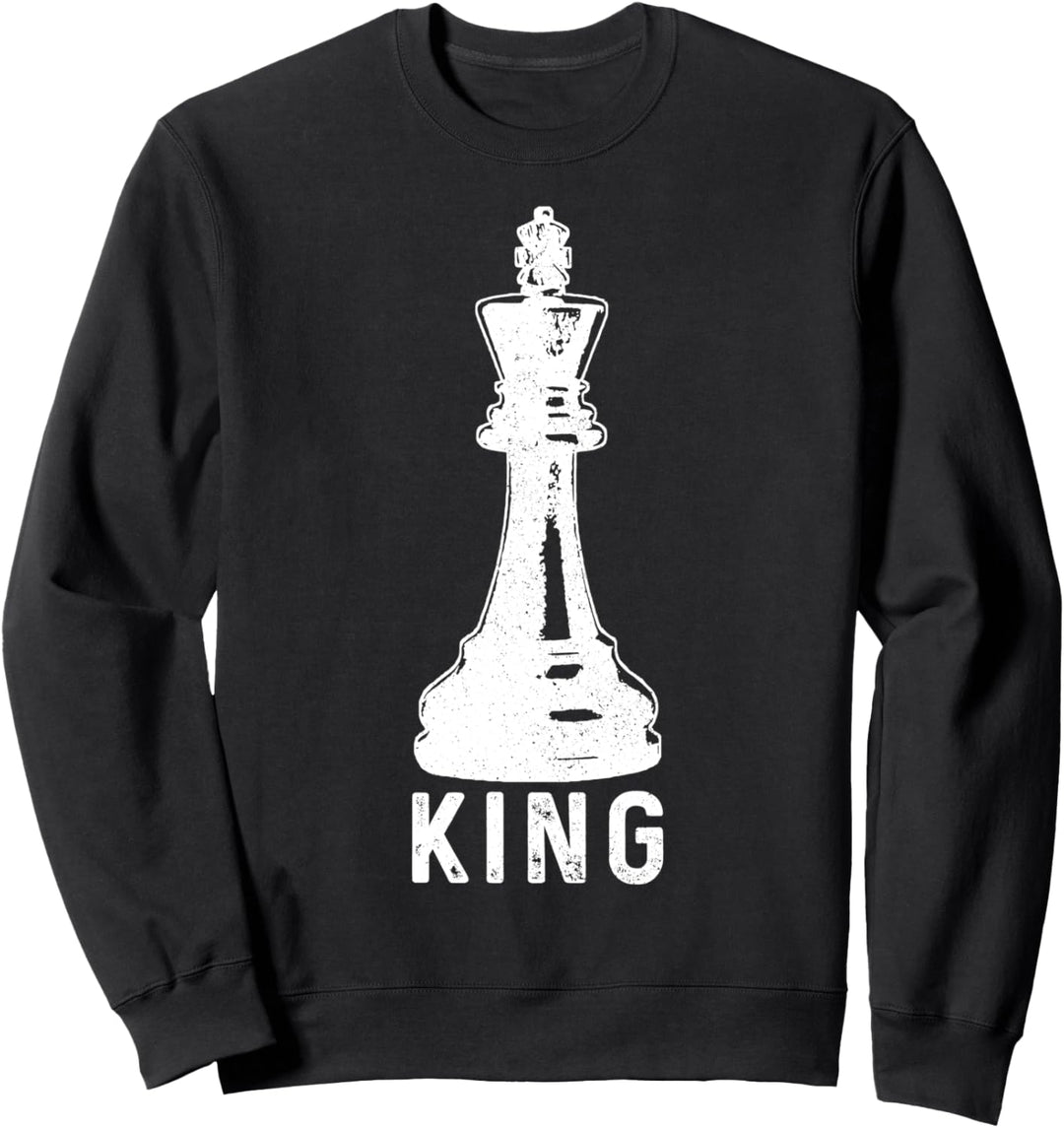 Schachspieler König Vintage Halloween Kostüm Schachmeister Sweatshirt