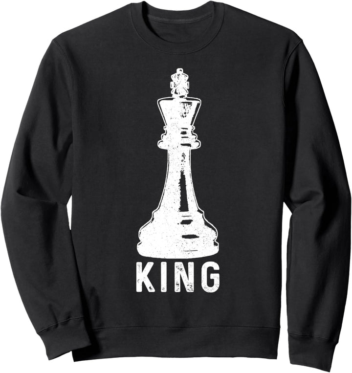 Schachspieler König Vintage Halloween Kostüm Schachmeister Sweatshirt