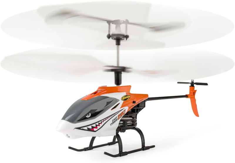 Carson 500507180 Easy Tyrann 230 Gyro 2,4GHz 100% RTF orange – Ferngesteuerter Helikopter, Robustes