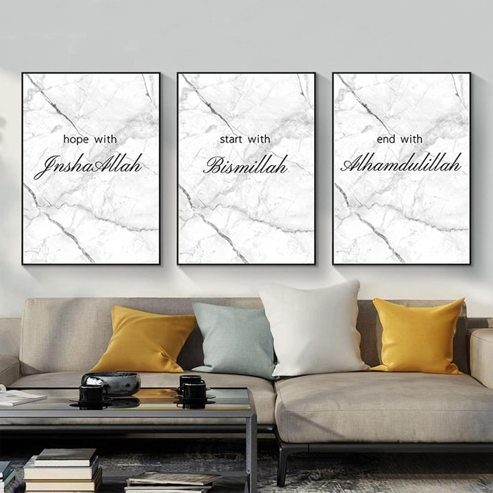 PYNVDD Islamische Malerei Arabische Kalligraphie,Islamische Bilder Arabische Deko Wandkunst Bilder,K