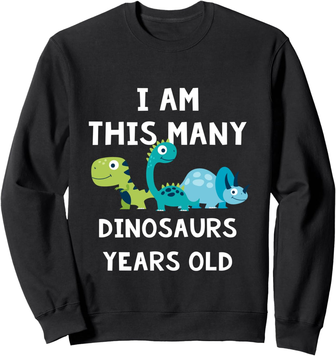 Kinder Ich bin diese viele Dinosaurier Old 3 Jahre Drittes Sweatshirt